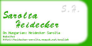 sarolta heidecker business card